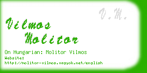 vilmos molitor business card